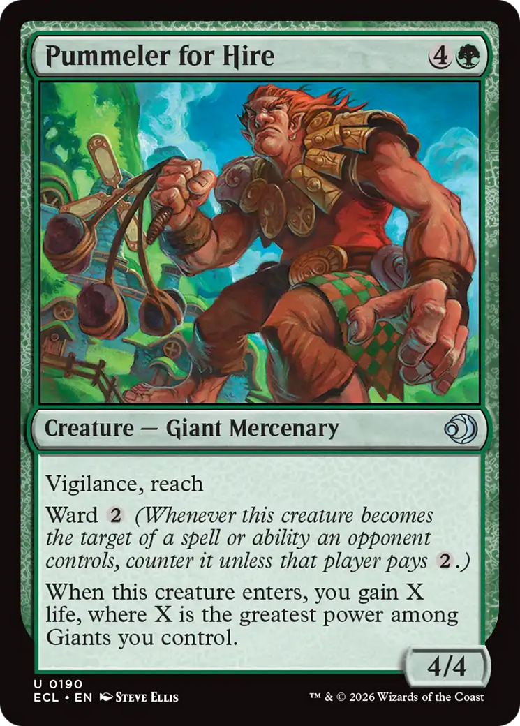 Pummeler for Hire - Uncommon Creature — Giant Mercenary card from Lorwyn Eclipsed