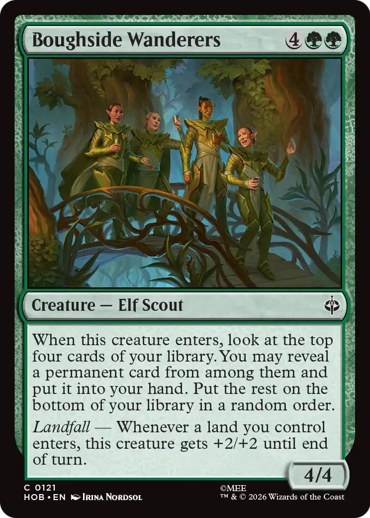 Boughside Wanderers - Common Creature — Elf Scout card from The Hobbit