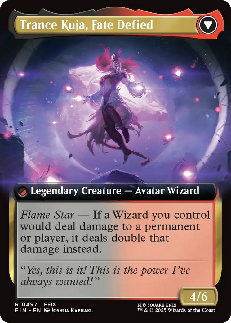 Back face of Kuja, Genome Sorcerer // Trance Kuja, Fate Defied - Legendary Creature — Avatar Wizard card