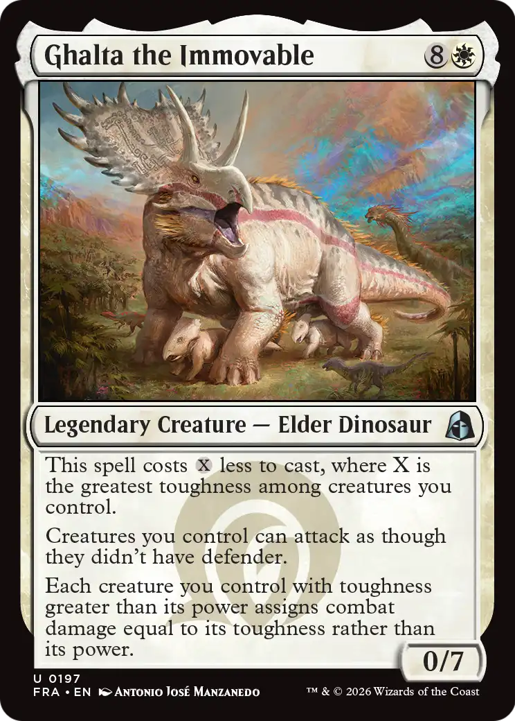 Ghalta the Immovable - Uncommon Legendary Creature — Elder Dinosaur card from Reality Fracture
