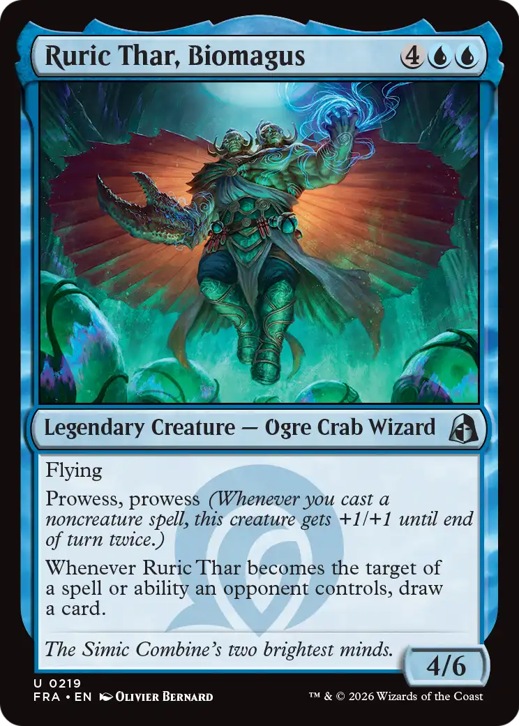 Ruric Thar, Biomagus - Uncommon Legendary Creature — Ogre Crab Wizard card from Reality Fracture