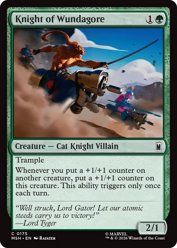 Knight of Wundagore - Common Creature — Cat Knight Villain card from Marvel Super Heroes