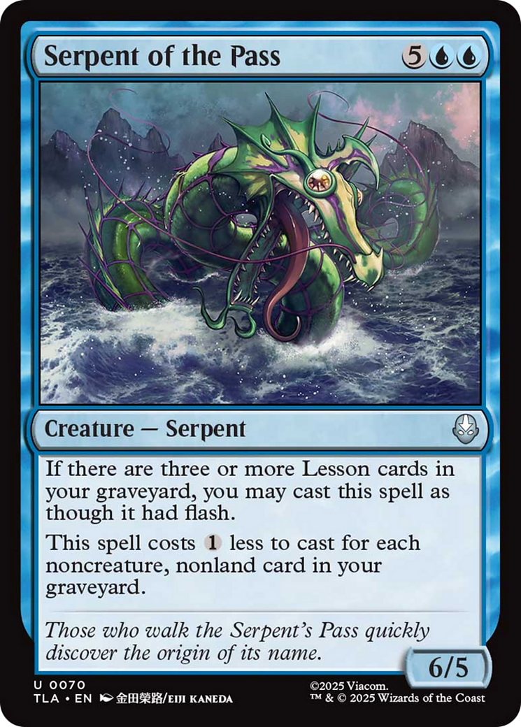 Serpent of the Pass - Uncommon Creature — Serpent card from Avatar: The Last Airbender