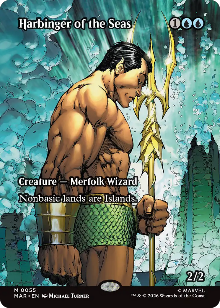 Harbinger of the Seas - Mythic Creature — Merfolk Wizard card from Marvel Universe
