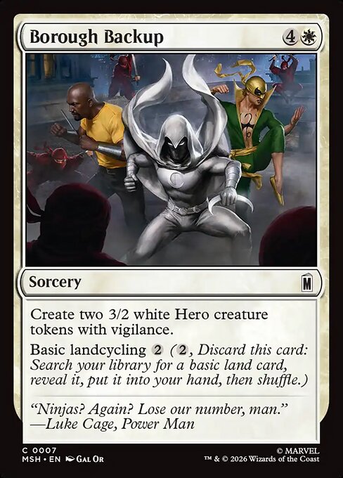 Borough Backup - Common card from MSH