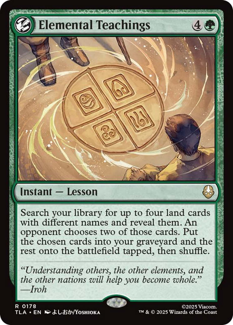 Elemental Teachings - Rare Instant — Lesson card from Avatar: The Last Airbender