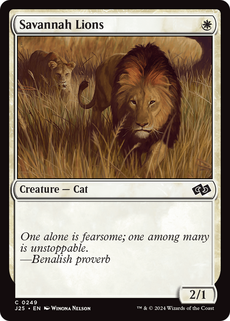Savannah Lions - Common Creature — Cat card from Foundations Jumpstart