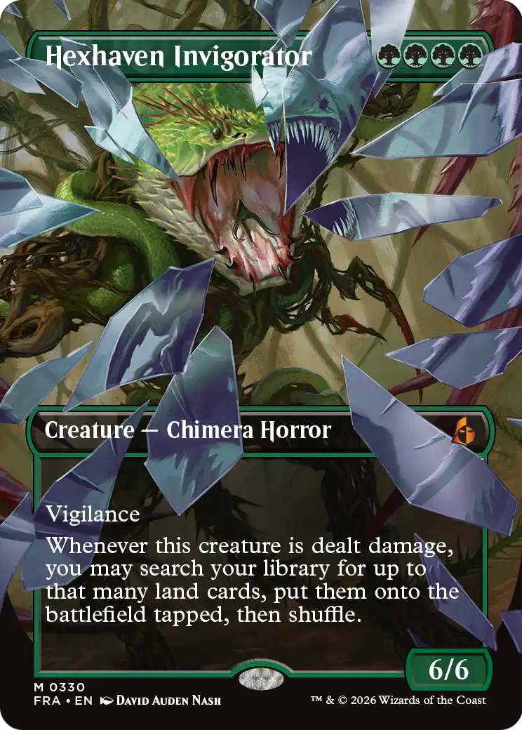 Hexhaven Invigorator - Mythic Creature — Chimera Horror card from Reality Fracture
