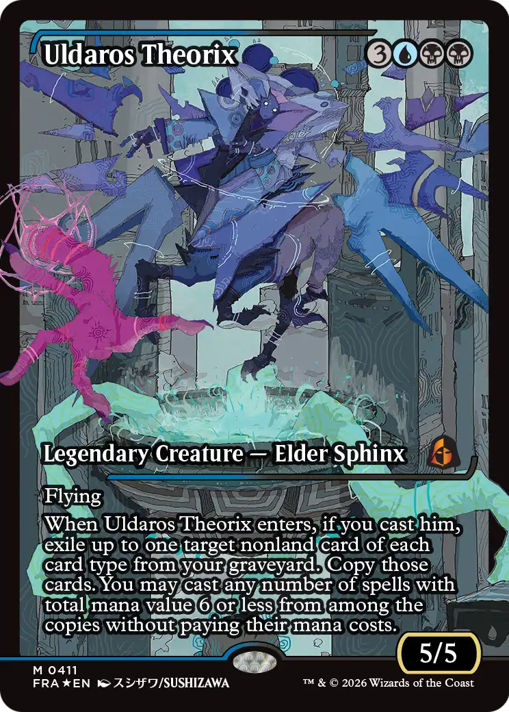 Uldaros Theorix - Mythic Legendary Creature — Elder Sphinx card from Reality Fracture