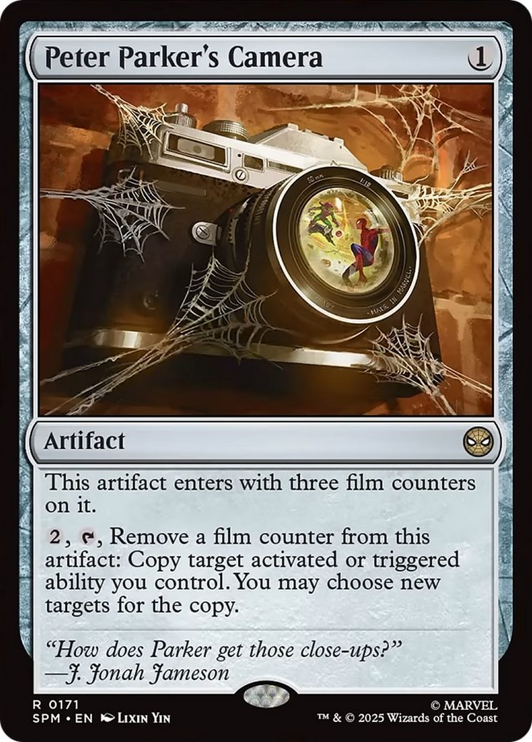 Peter Parker's Camera - Rare Artifact card from Marvel's Spider-Man