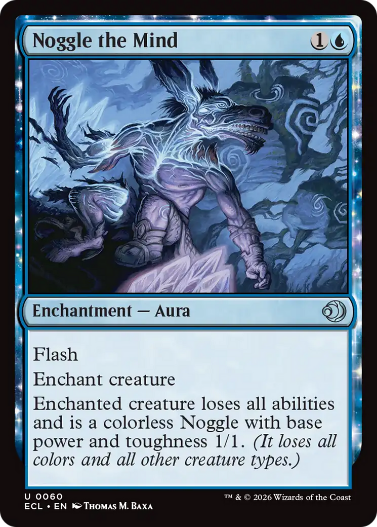 Noggle the Mind - Uncommon Enchantment — Aura card from Lorwyn Eclipsed