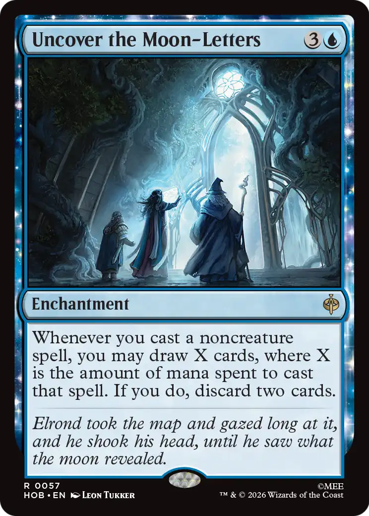 Uncover the Moon-Letters - Rare Enchantment card from The Hobbit