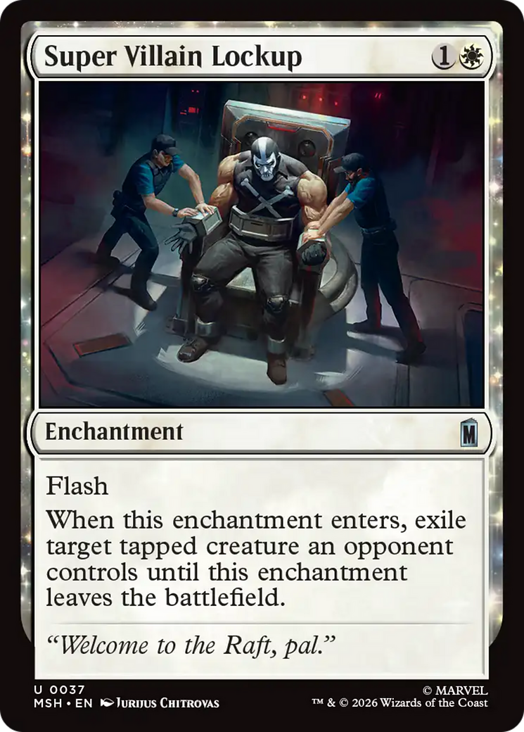 Super Villain Lockup - Uncommon Enchantment card from Marvel Super Heroes