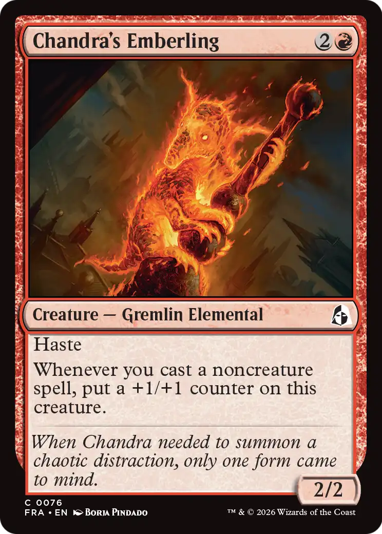 Chandra's Emberling - Common Creature — Gremlin Elemental card from Reality Fracture