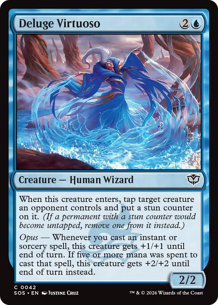 Deluge Virtuoso - Common Creature — Human Wizard card from Secrets of Strixhaven