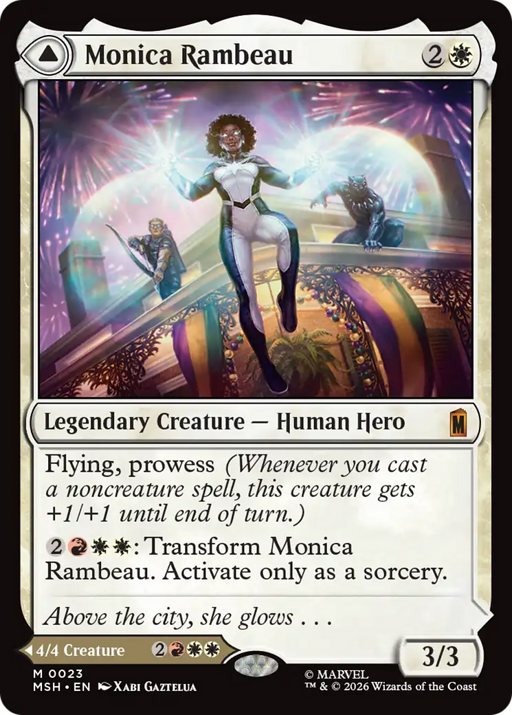 Monica Rambeau // Photon, Living Light - Mythic Legendary Creature — Elemental Hero card from Marvel Super Heroes