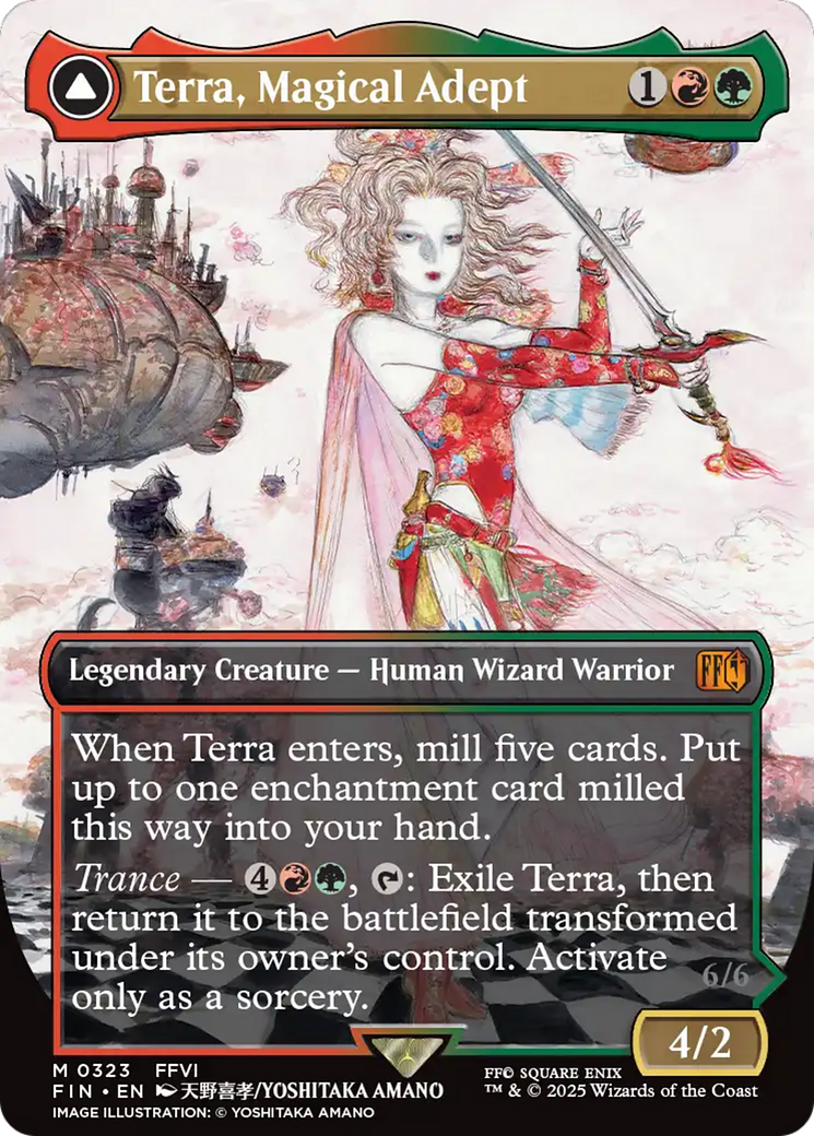 Terra, Magical Adept // Esper Terra - Mythic Legendary Creature — Human Wizard Warrior card from Final Fantasy