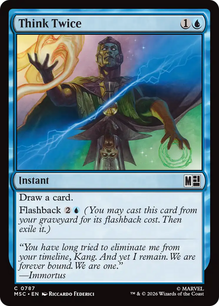 Think Twice - Common Instant card from Marvel Super Heroes Commander
