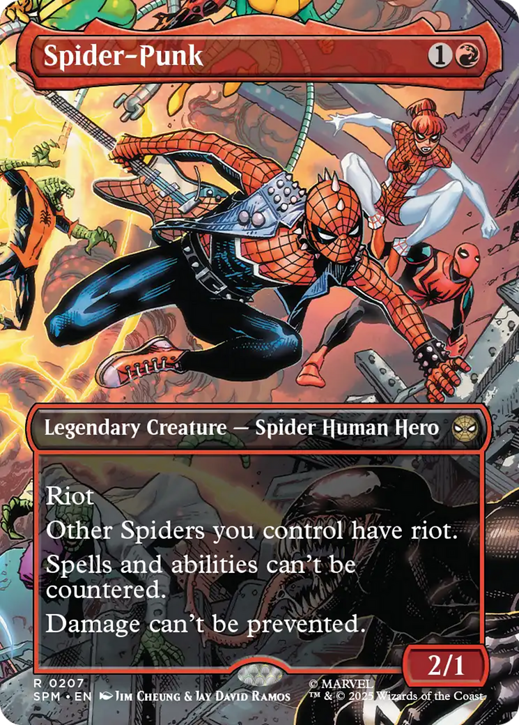 Spider-Punk - Rare Legendary Creature — Spider Human Hero card from Marvel's Spider-Man