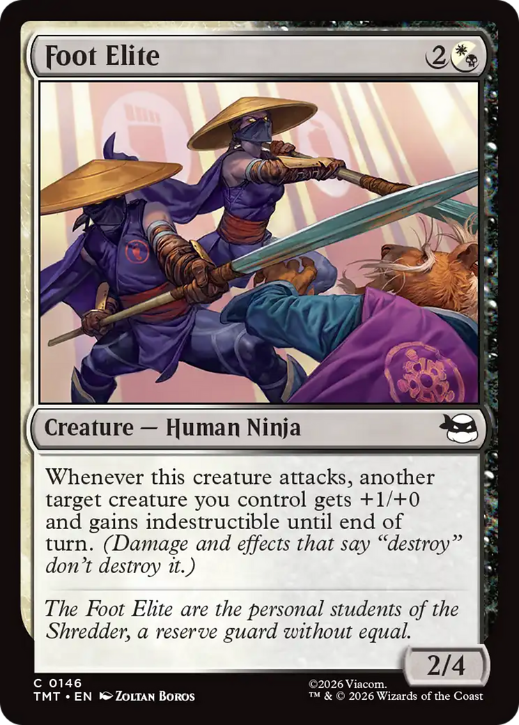 Foot Elite - Common Creature — Human Ninja card from Teenage Mutant Ninja Turtles