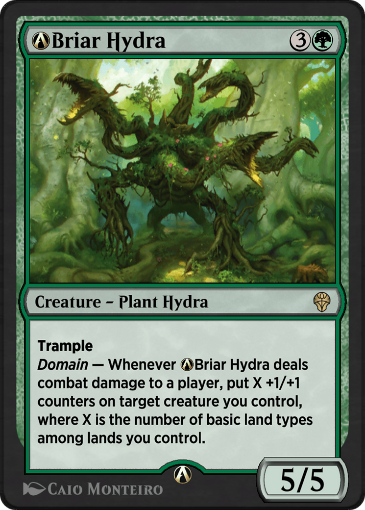A-Briar Hydra - Rare Creature — Plant Hydra card from Dominaria United