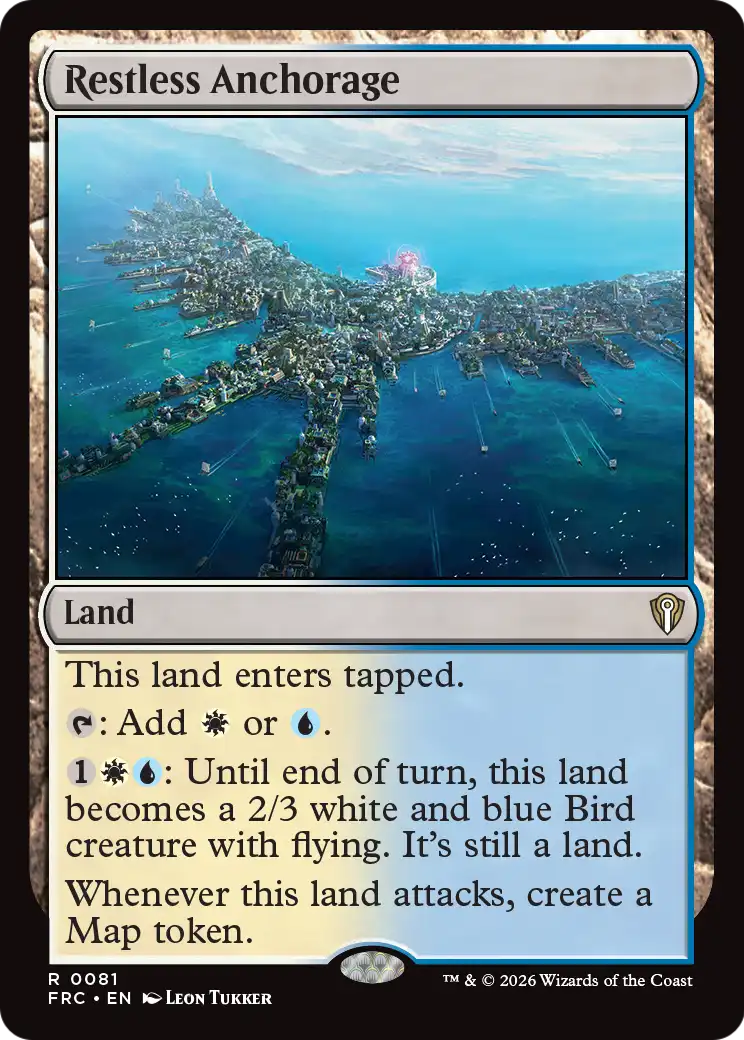 Restless Anchorage - Rare Land card from Reality Fracture Commander