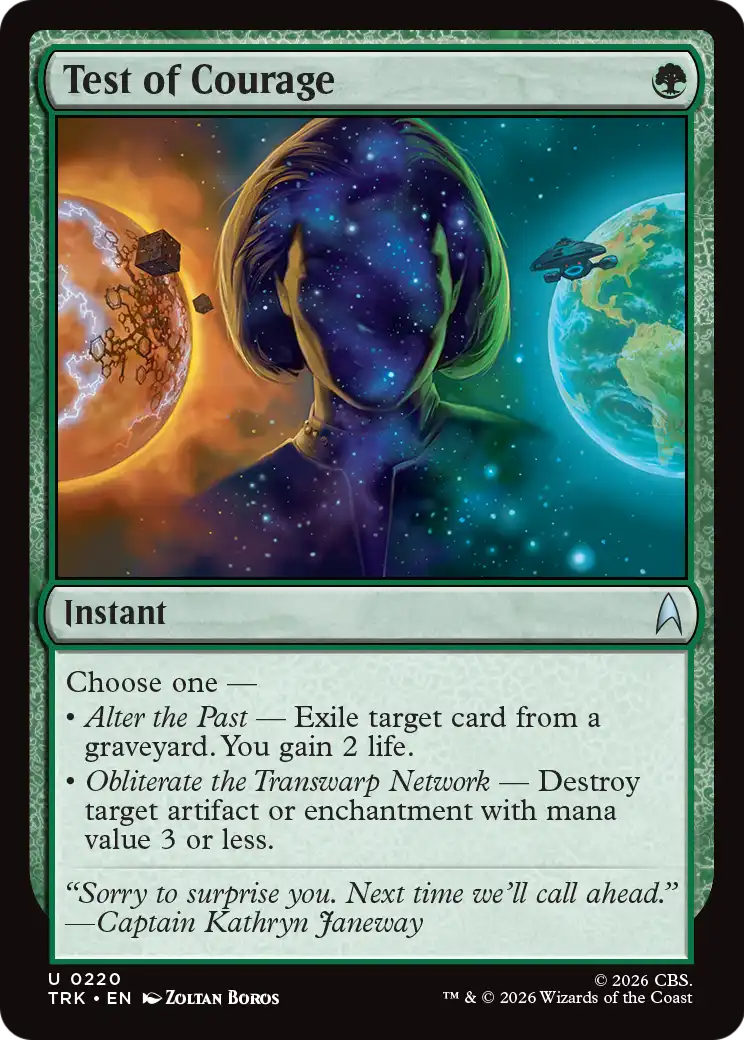 Test of Courage - Uncommon Instant card from Star Trek