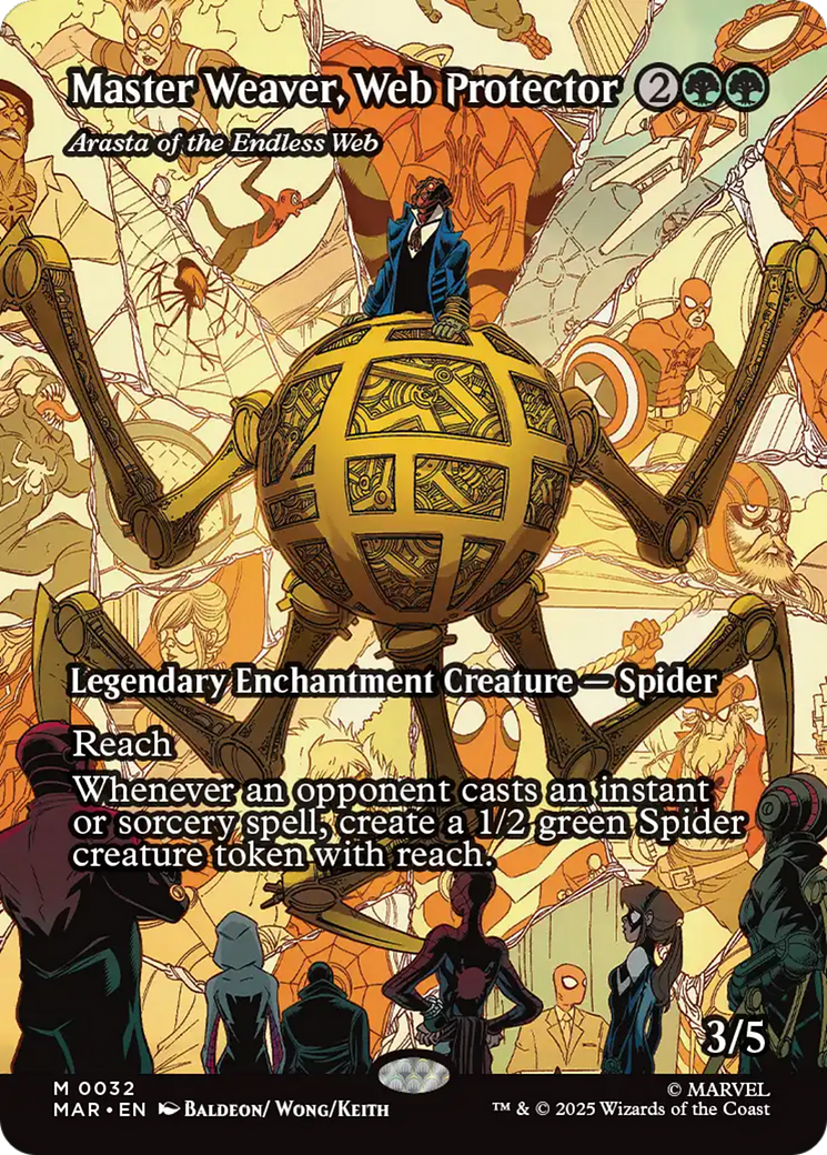 Arasta of the Endless Web - Mythic Legendary Enchantment Creature — Spider card from Marvel Universe