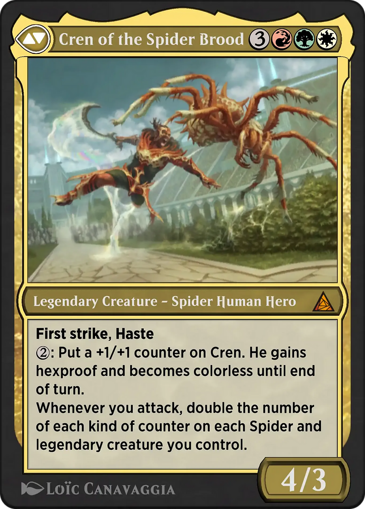 Back face of Miles Morales // Ultimate Spider-Man - Legendary Creature — Human Citizen Hero card