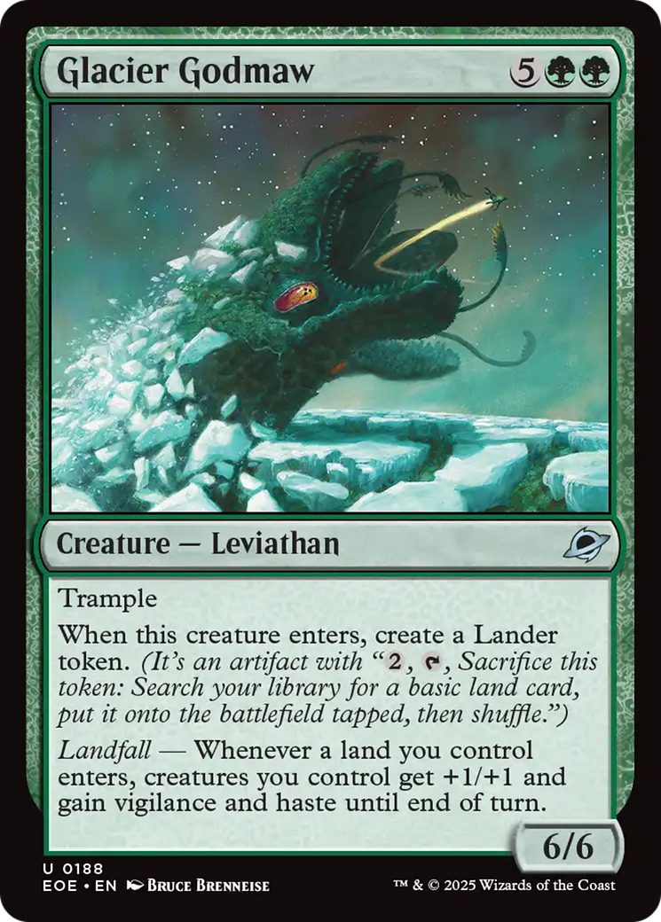 Glacier Godmaw - Uncommon Creature — Leviathan card from Edge of Eternities