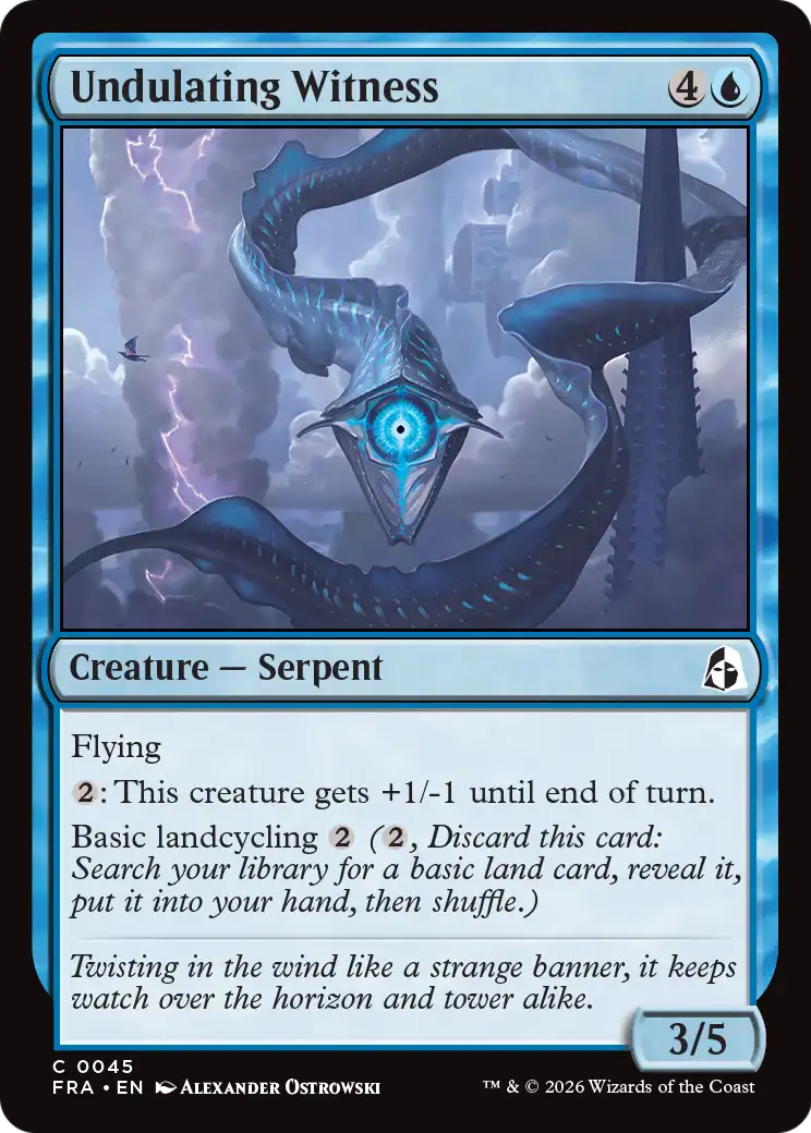Undulating Witness - Common Creature — Serpent card from Reality Fracture
