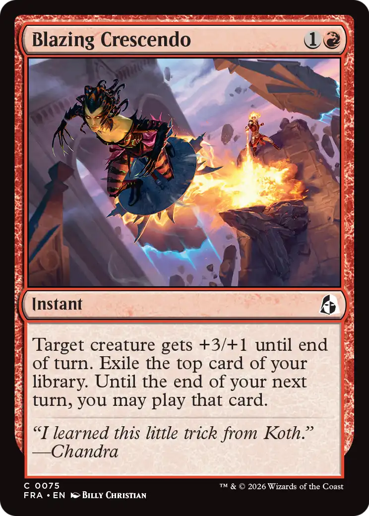 Blazing Crescendo - Common Instant card from Reality Fracture