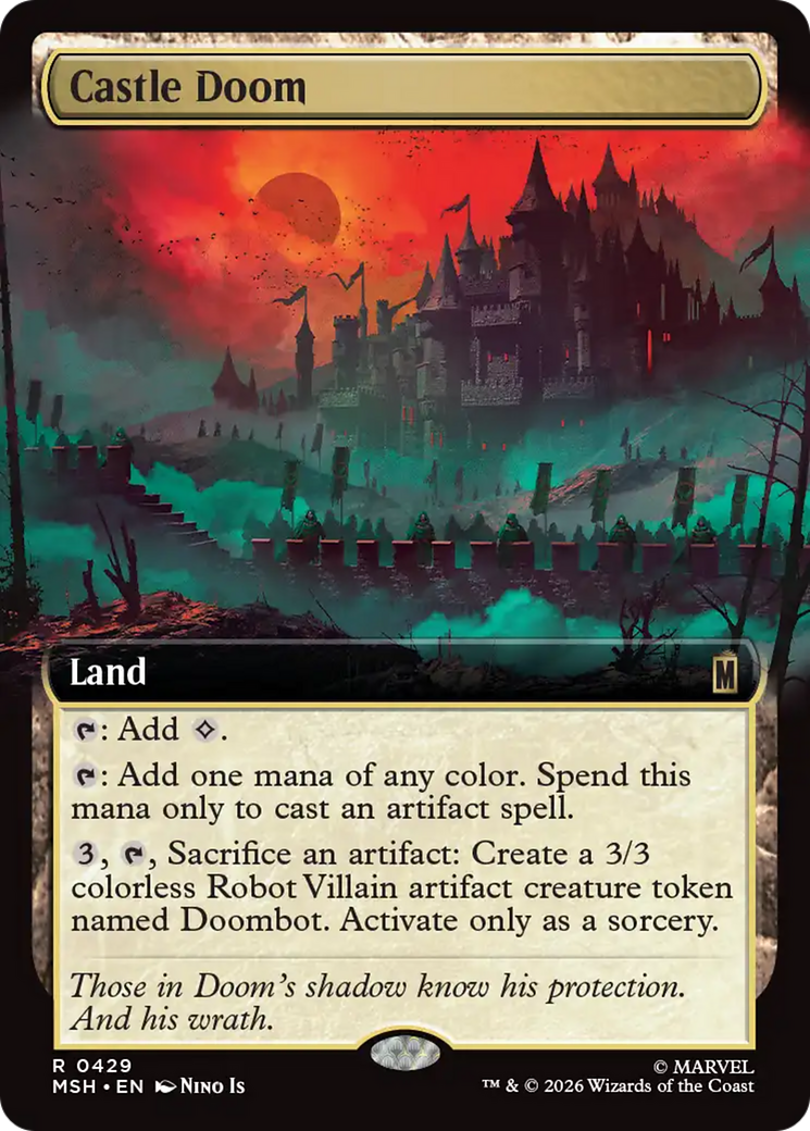 Castle Doom - Rare Land card from Marvel Super Heroes