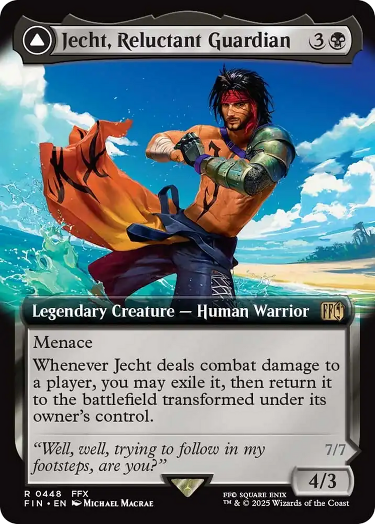 Jecht, Reluctant Guardian // Braska's Final Aeon - Rare Legendary Enchantment Creature — Saga Nightmare card from Final Fantasy