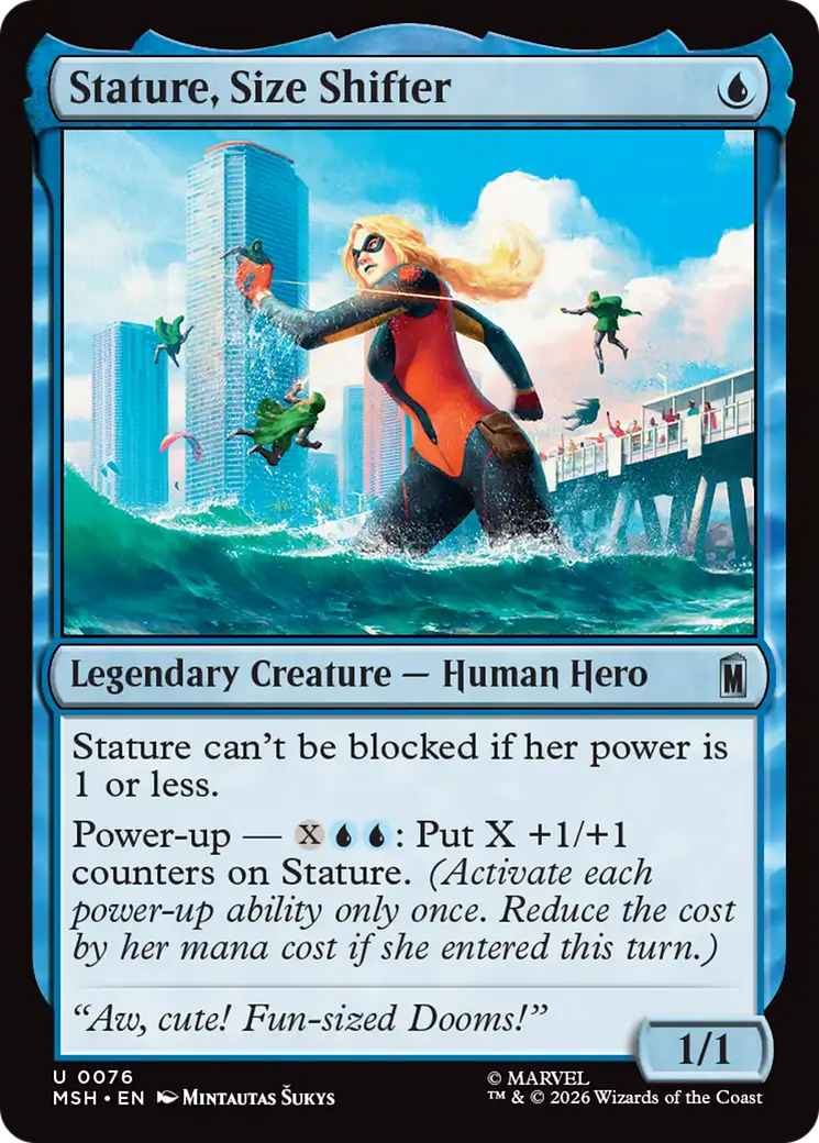 Stature, Size Shifter - Uncommon Legendary Creature — Human Hero card from Marvel Super Heroes