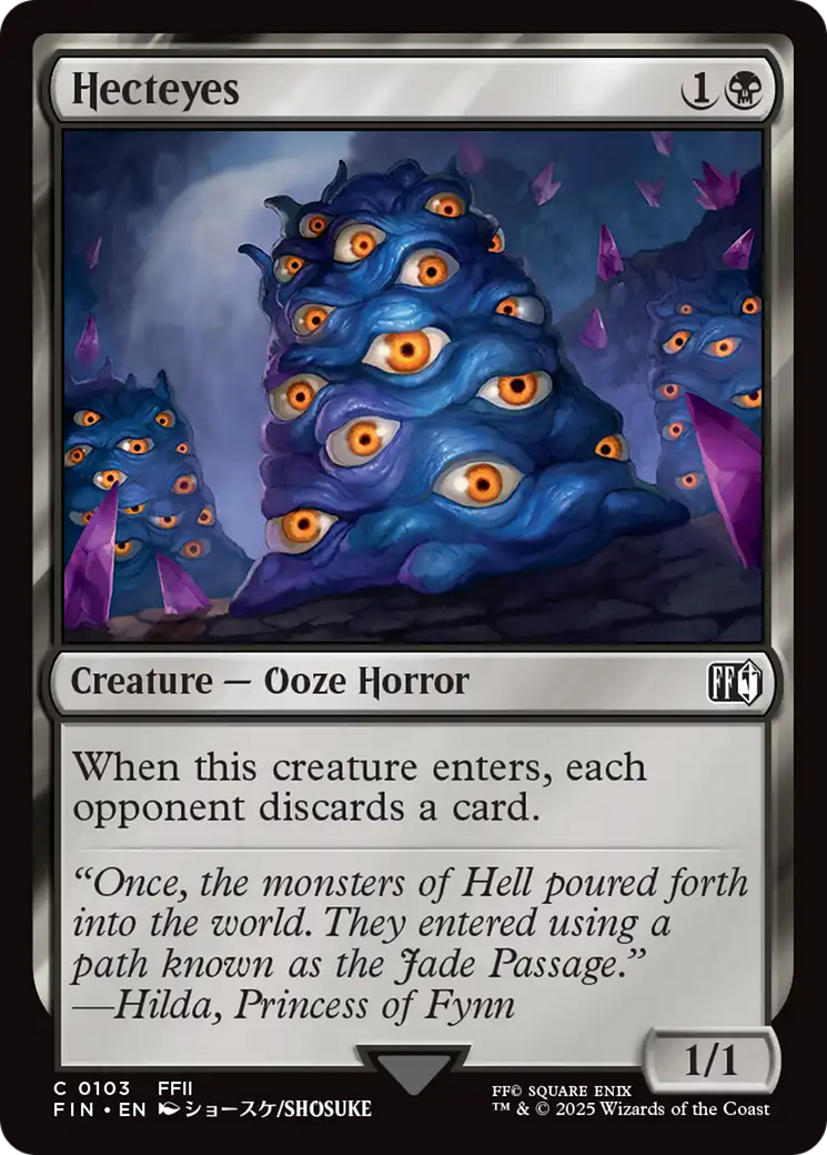 Hecteyes - Common Creature — Ooze Horror card from Final Fantasy