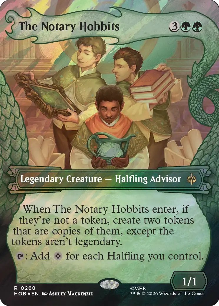 The Notary Hobbits - Rare Legendary Creature — Halfling Advisor card from The Hobbit