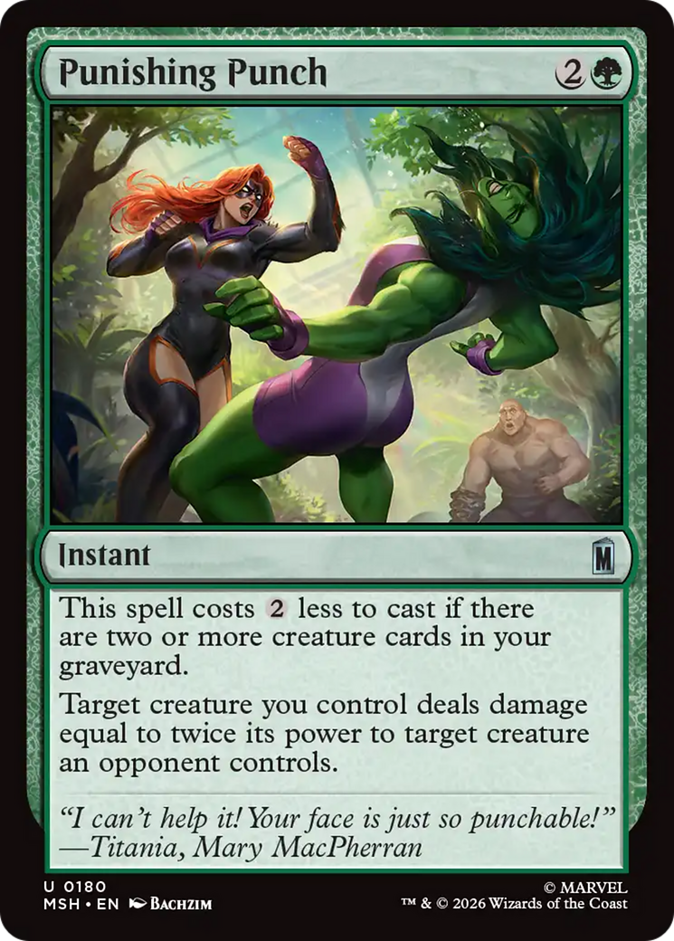 Punishing Punch - Uncommon Instant card from Marvel Super Heroes
