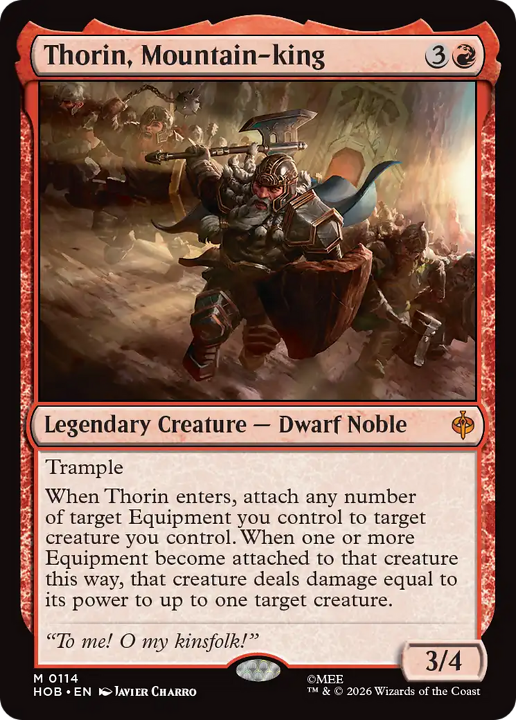 Thorin, Mountain-king - Mythic Legendary Creature — Dwarf Noble card from The Hobbit
