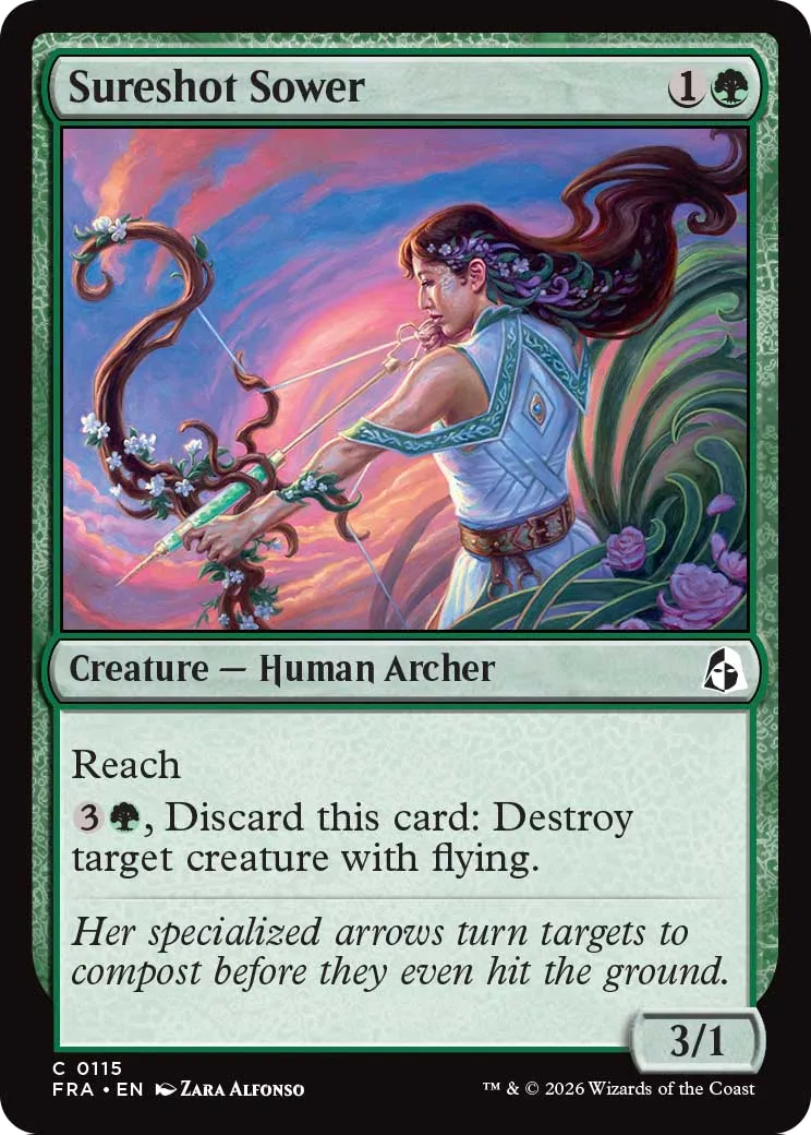 Sureshot Sower - Common Creature — Human Archer card from Reality Fracture
