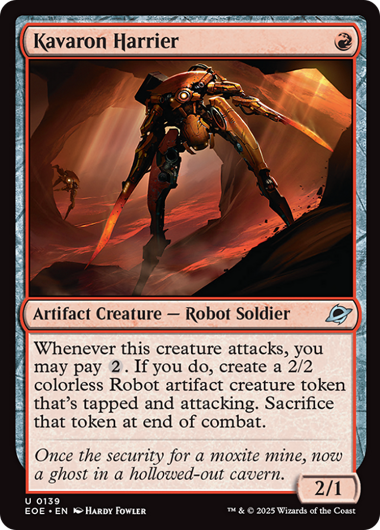 Kavaron Harrier - Uncommon Artifact Creature — Robot Soldier card from Edge of Eternities
