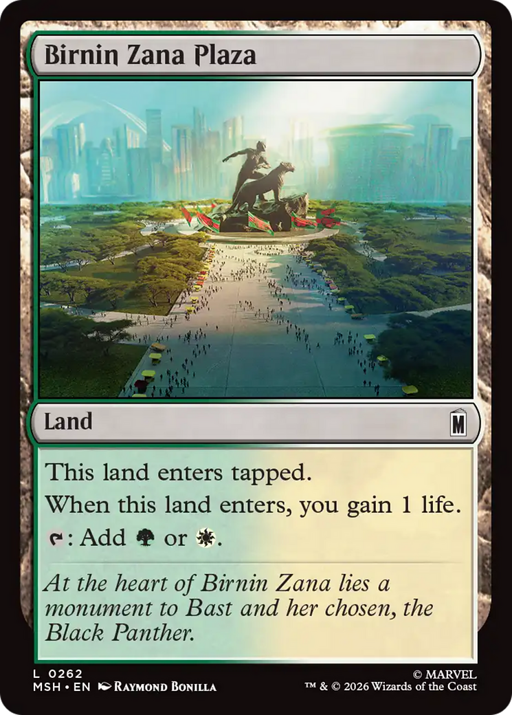 Birnin Zana Plaza - Common Land card from Marvel Super Heroes