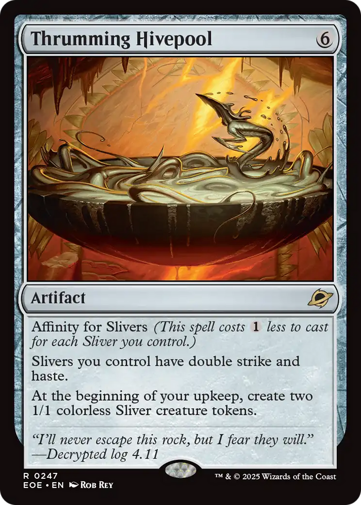 Thrumming Hivepool - Rare Artifact card from Edge of Eternities