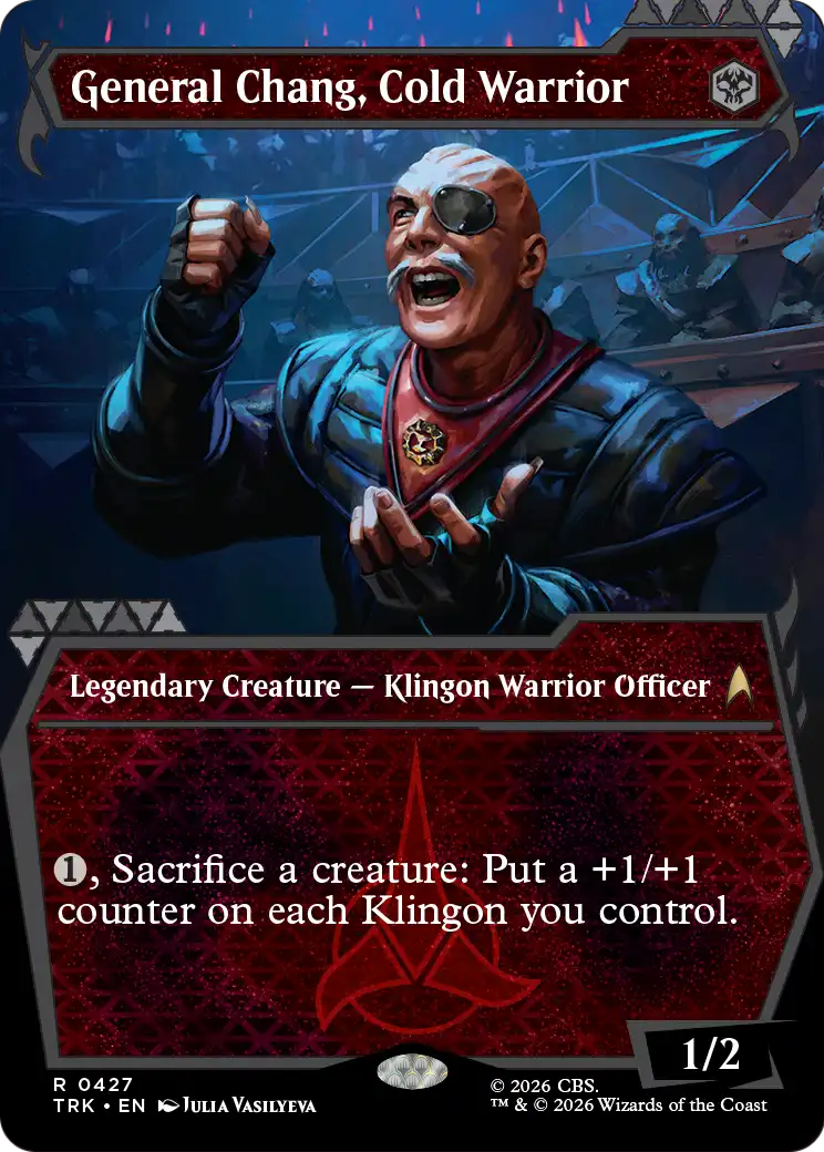 General Chang, Cold Warrior - Rare Legendary Creature — Klingon Warrior Officer card from Star Trek