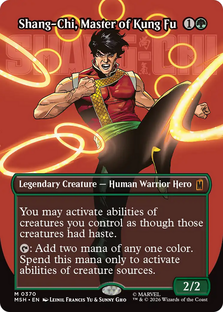 Shang-Chi, Master of Kung Fu - Mythic Legendary Creature — Human Warrior Hero card from Marvel Super Heroes