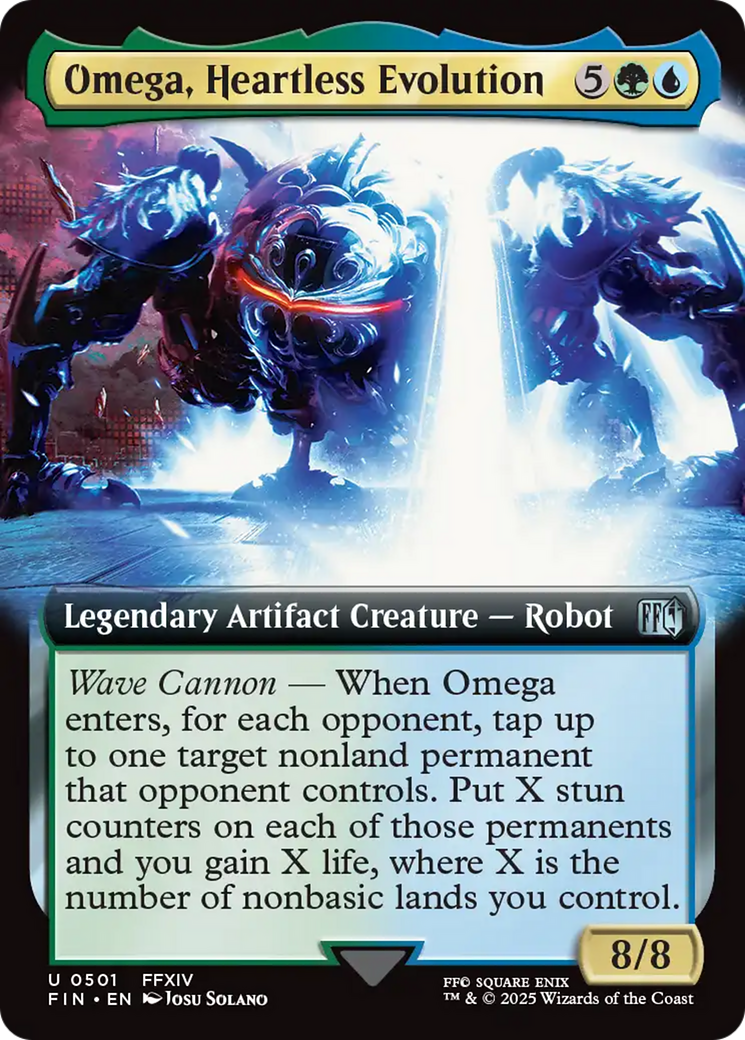 Omega, Heartless Evolution - Uncommon Legendary Artifact Creature — Robot card from Final Fantasy