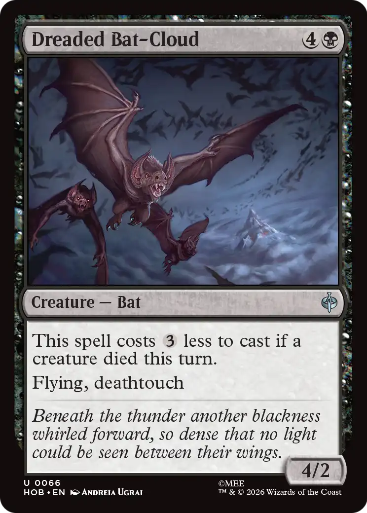 Dreaded Bat-Cloud - Uncommon Creature — Bat card from The Hobbit