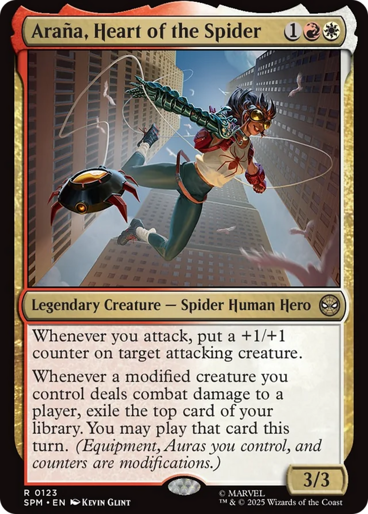 Araña, Heart of the Spider - Rare Legendary Creature — Spider Human Hero card from Marvel's Spider-Man