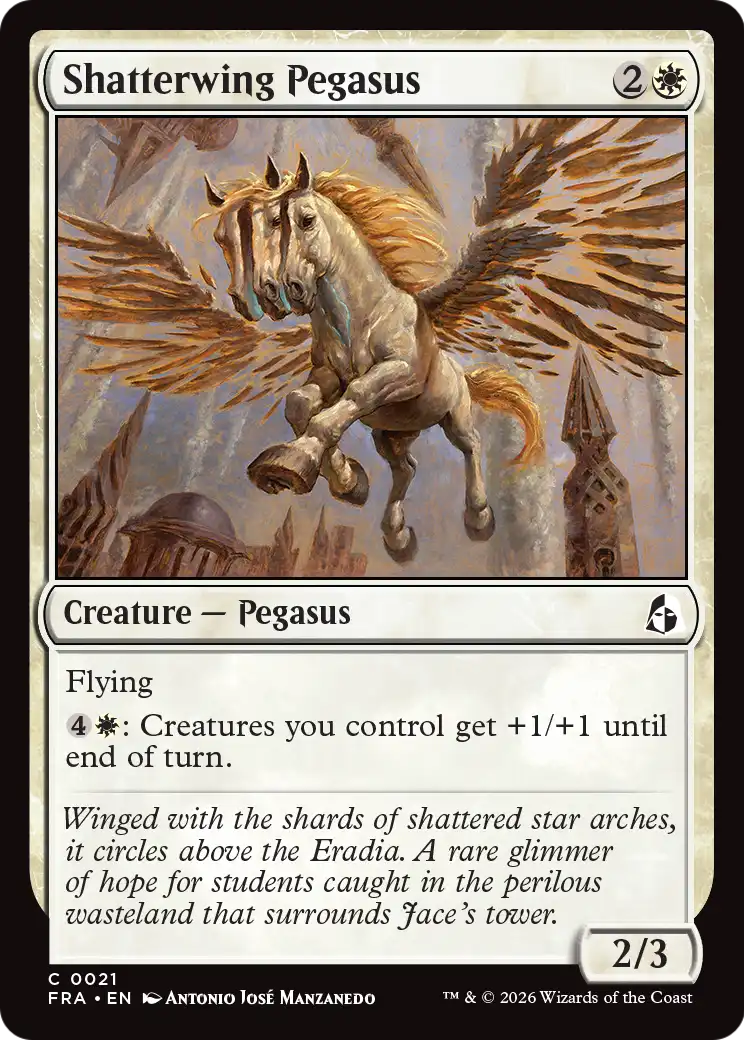 Shatterwing Pegasus - Common Creature — Pegasus card from Reality Fracture