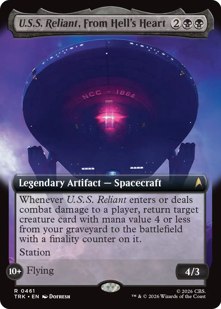 U.S.S. Reliant, From Hell's Heart - Rare Legendary Artifact — Spacecraft card from Star Trek